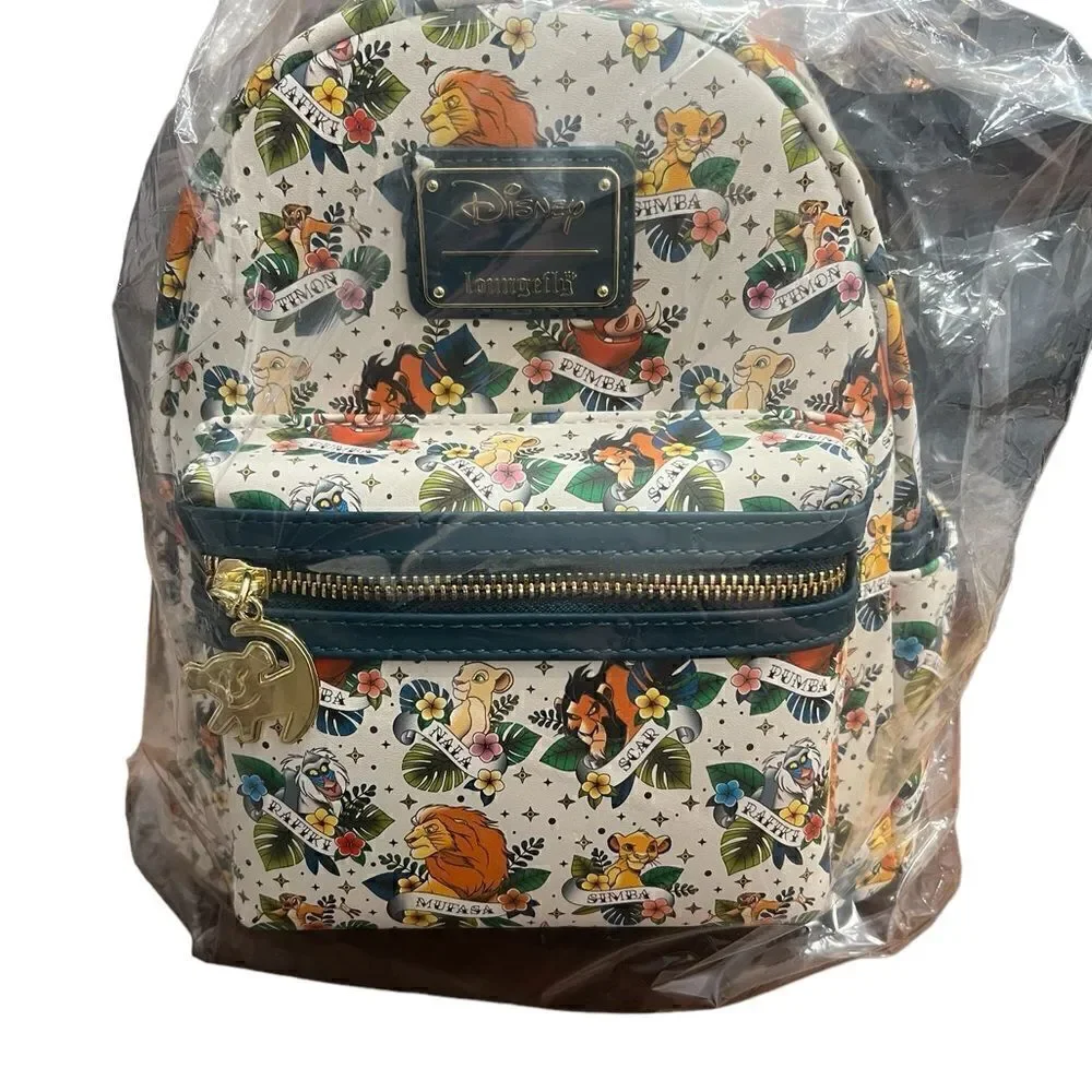 The Lion King tattoo Disney Loungefly Backpack New with Tags